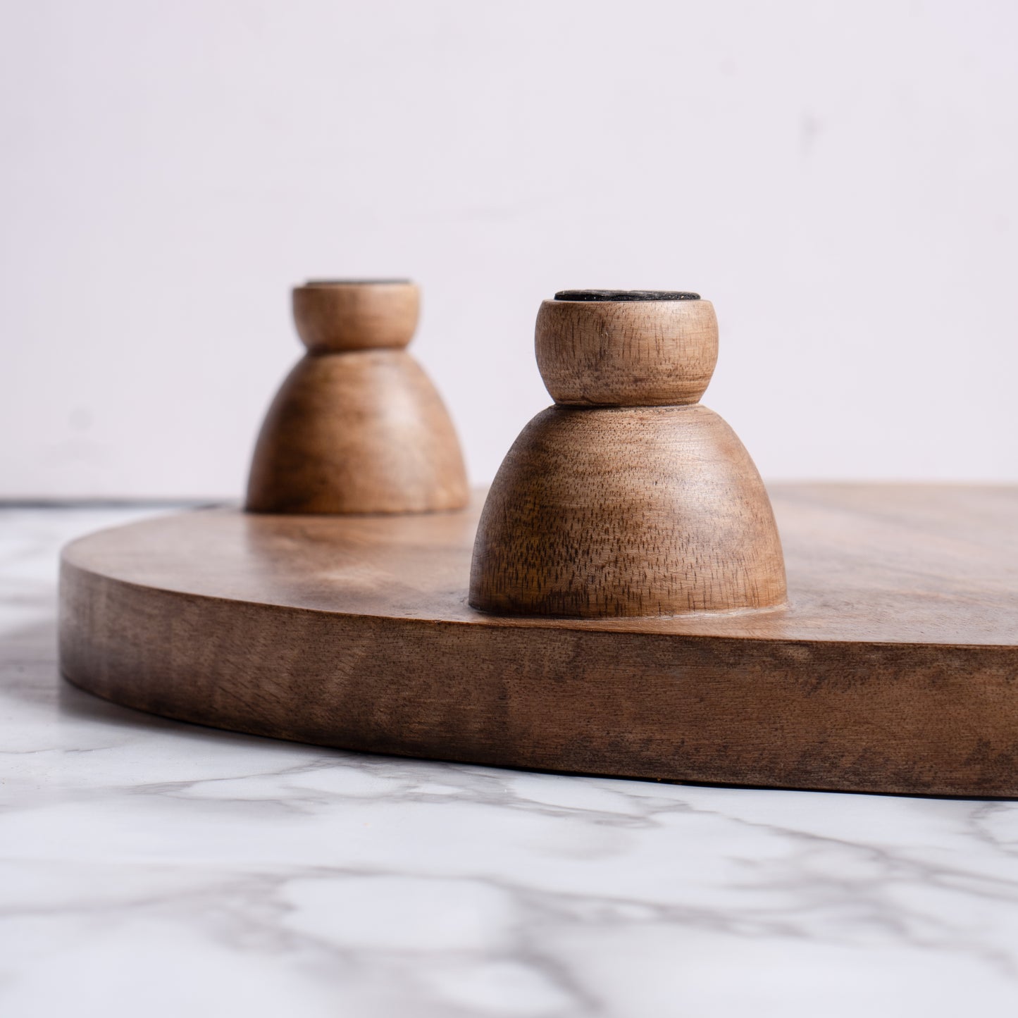 Hand-Crafted Farmhouse Round Footed Serving Board