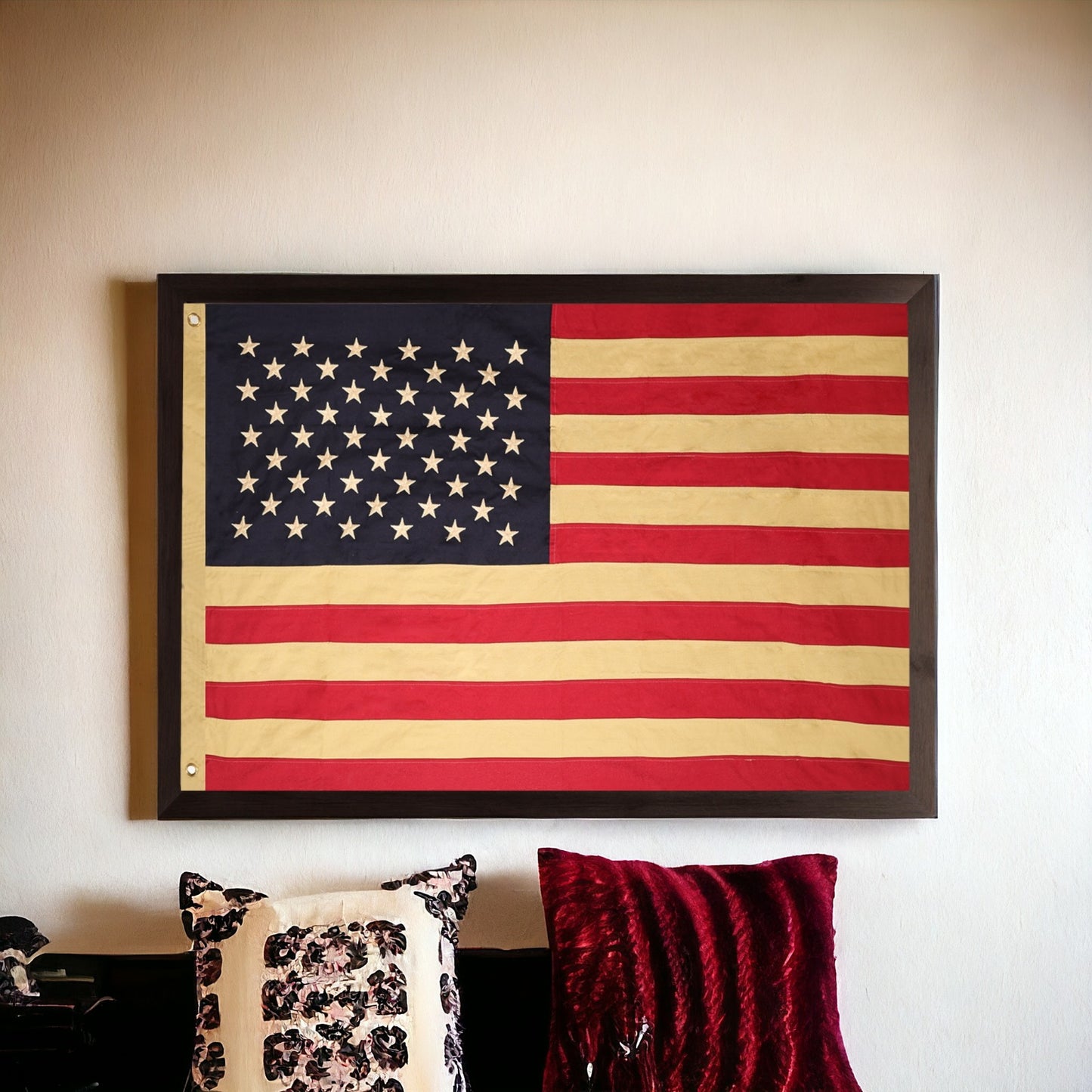 Farmhouse vintage wash American flag
