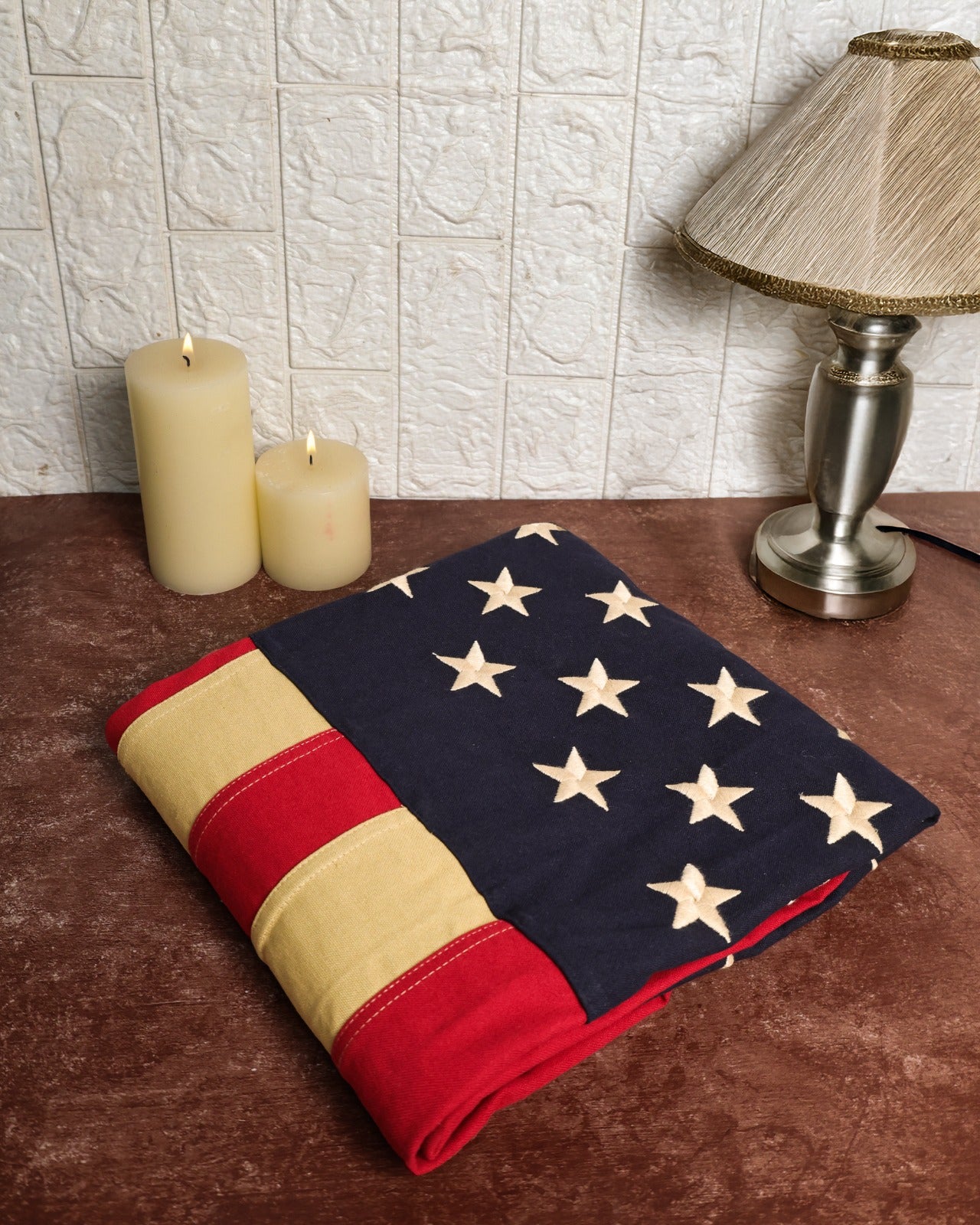 Farmhouse vintage wash American flag