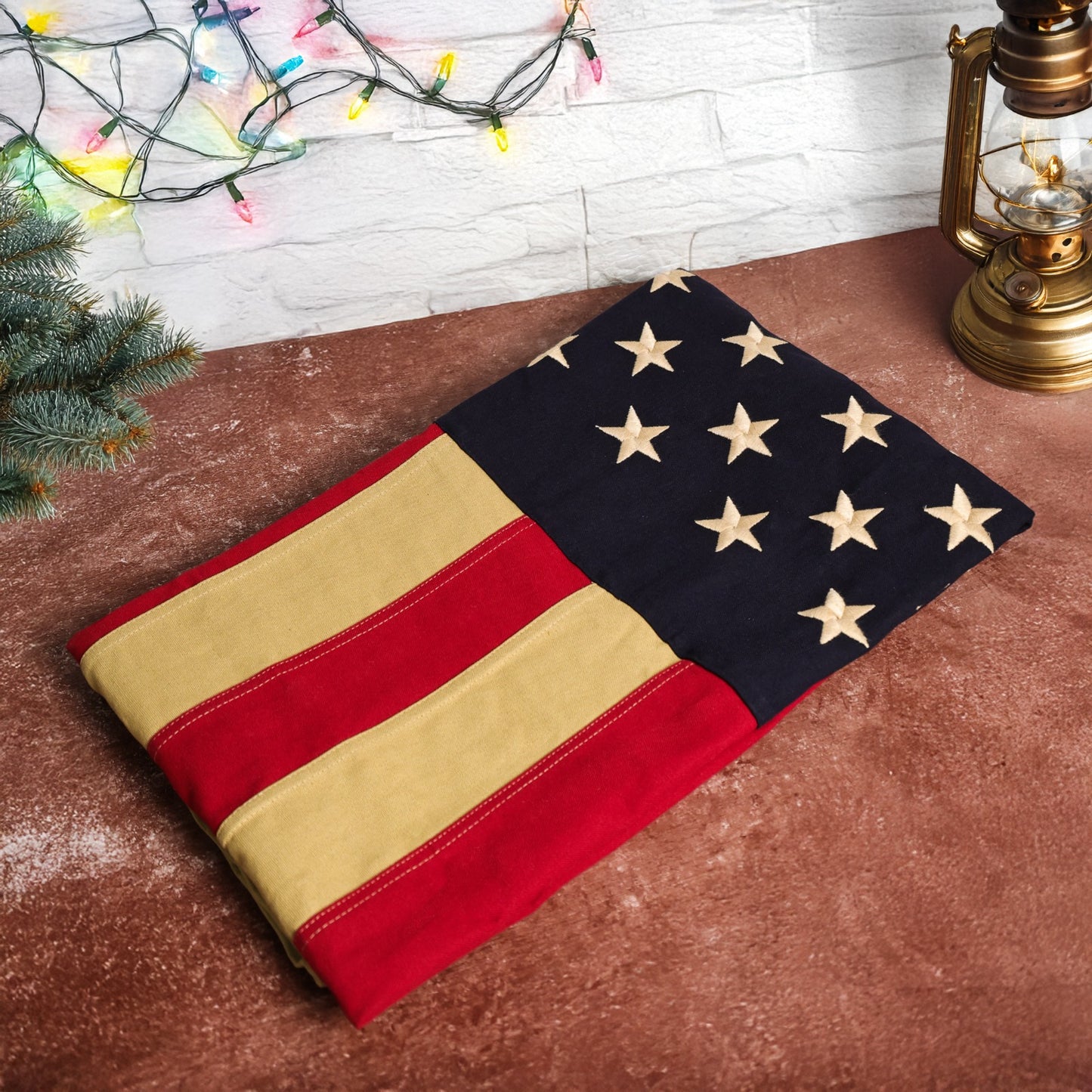 Farmhouse vintage wash American flag