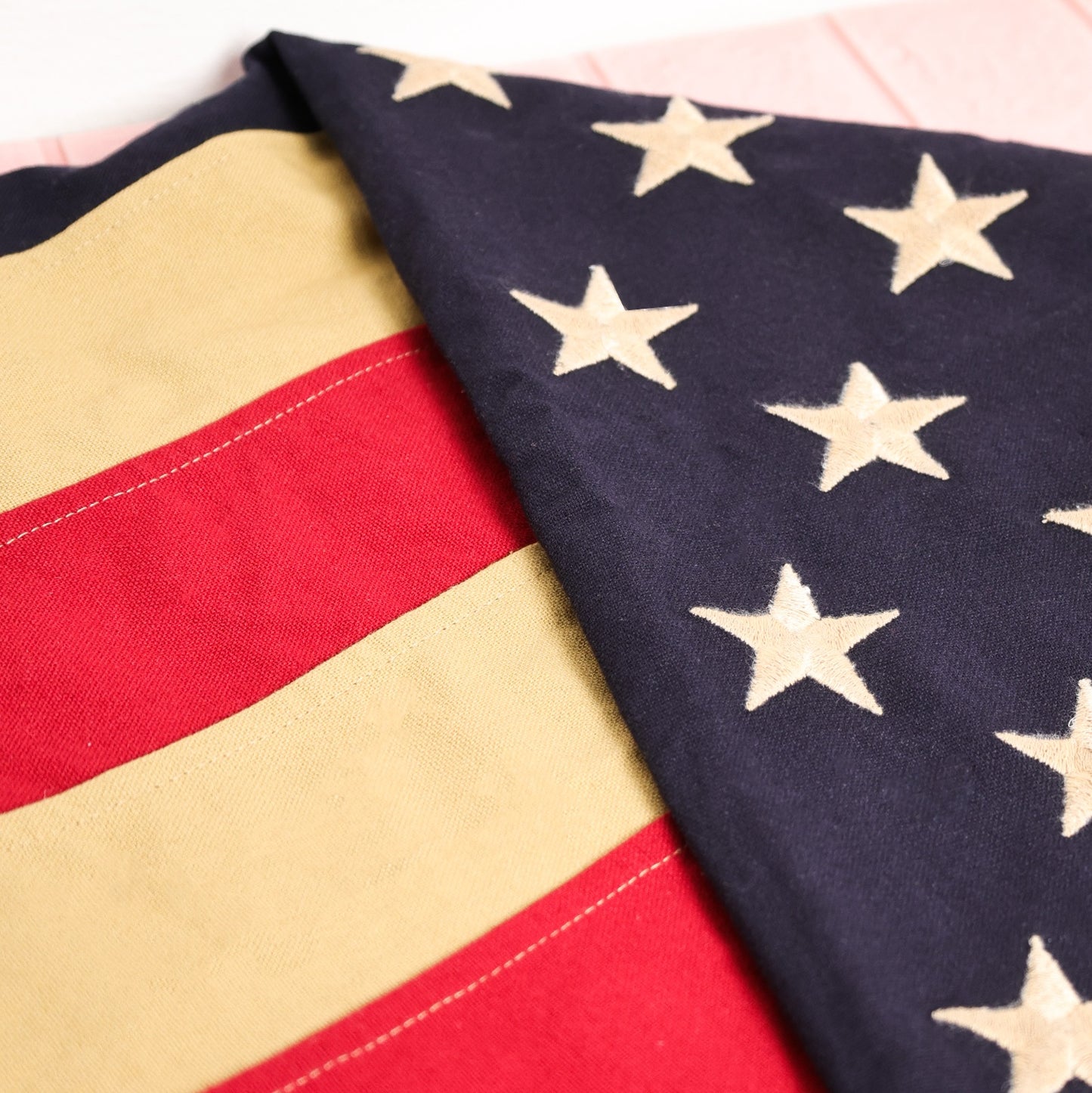 Farmhouse vintage wash American flag
