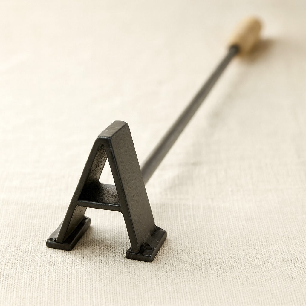 Custom BBQ Branding Rod  with Handcrafted Bamboo Handle