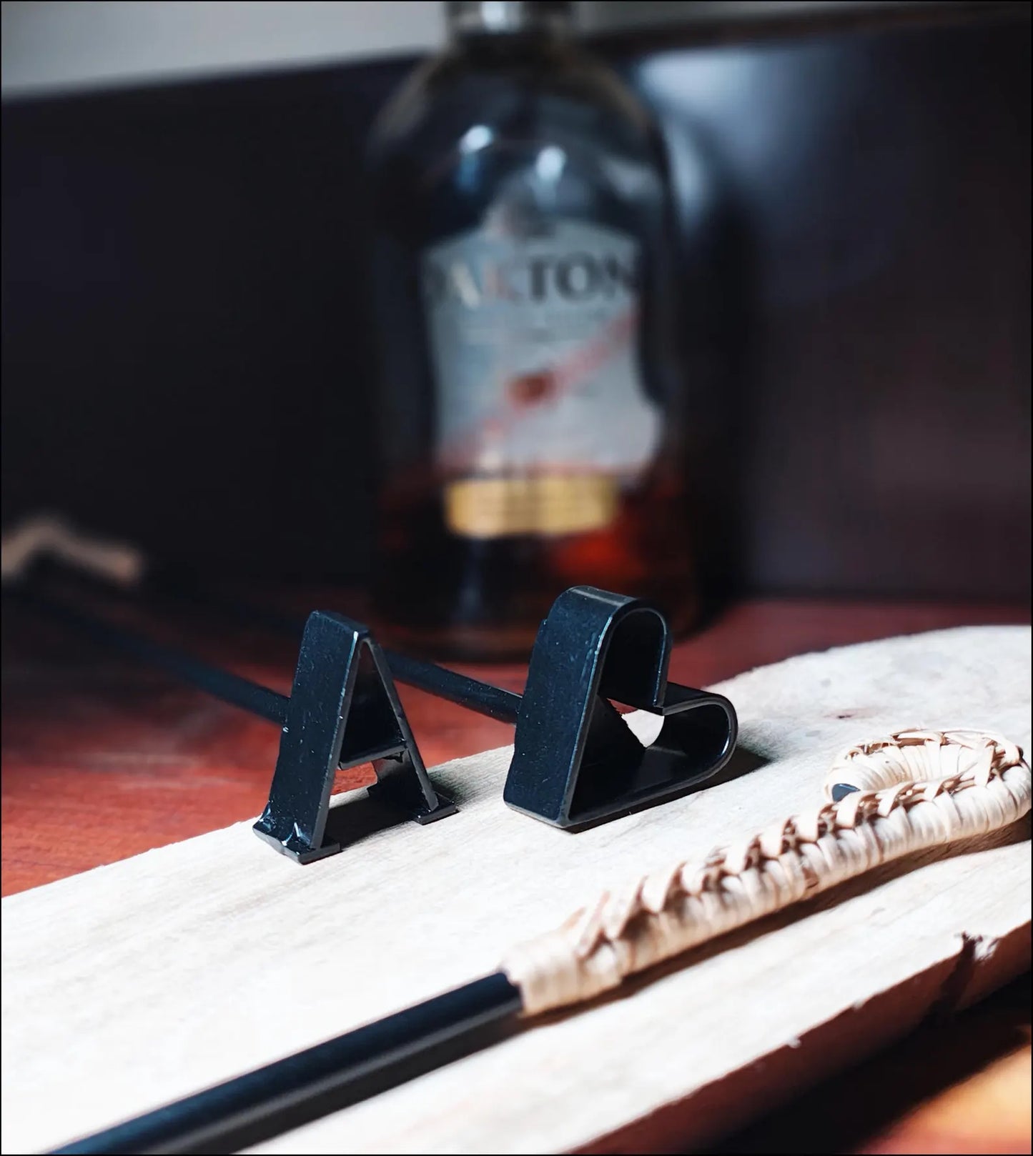 Custom BBQ Branding Rod  with Handcrafted Bamboo Handle