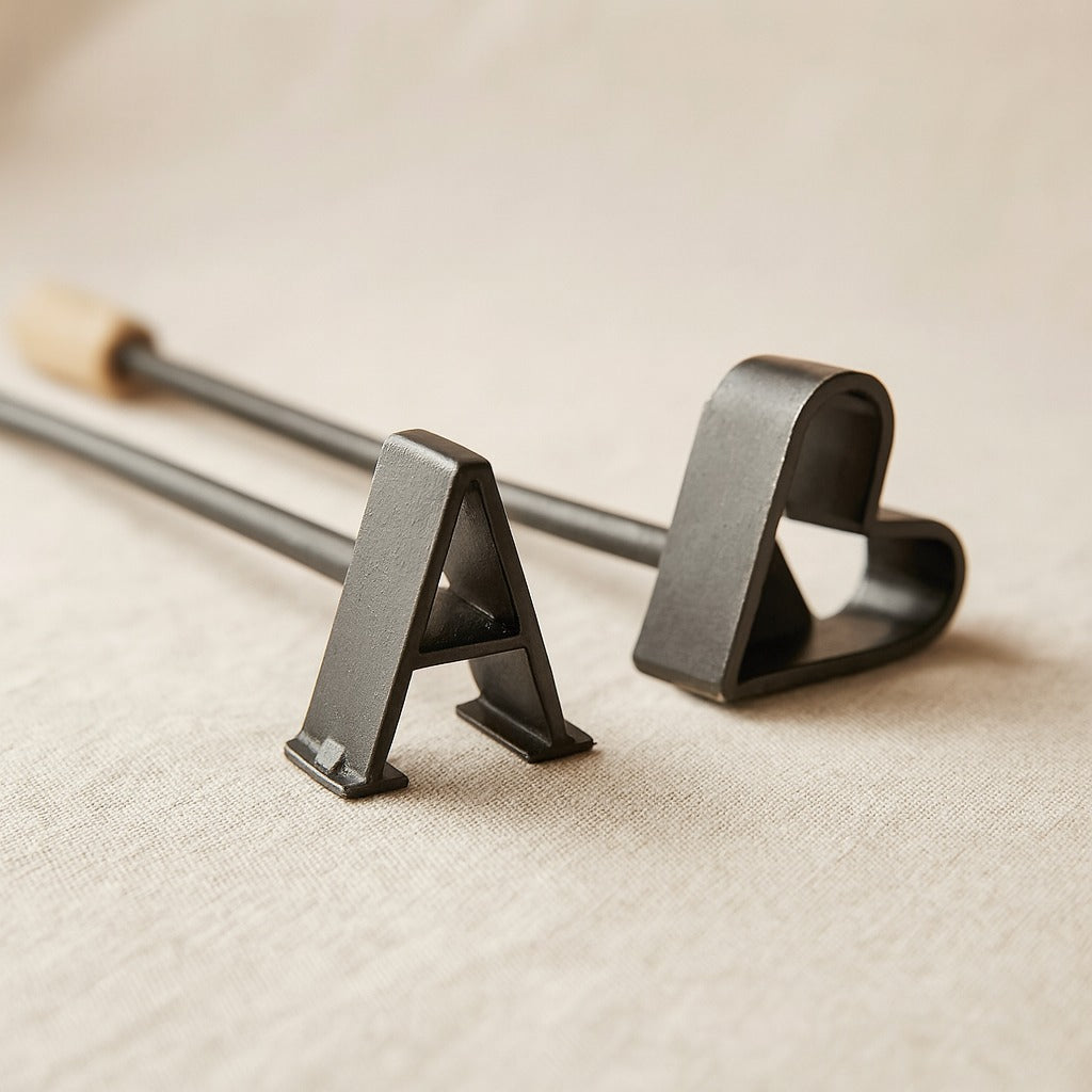 Custom BBQ Branding Rod  with Handcrafted Bamboo Handle