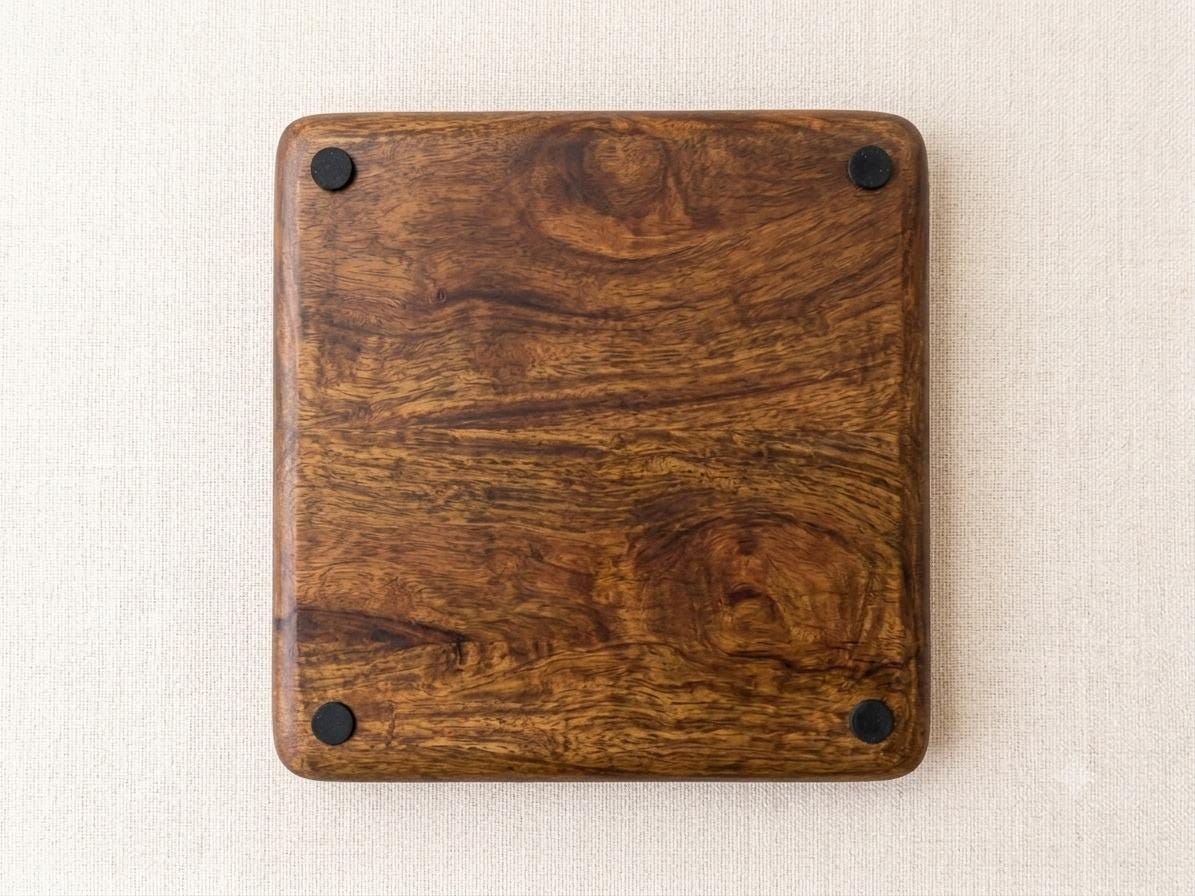 Handcrafted Wood Serving Tray, 4 Compartment Platter, Charcuterie Dip Board